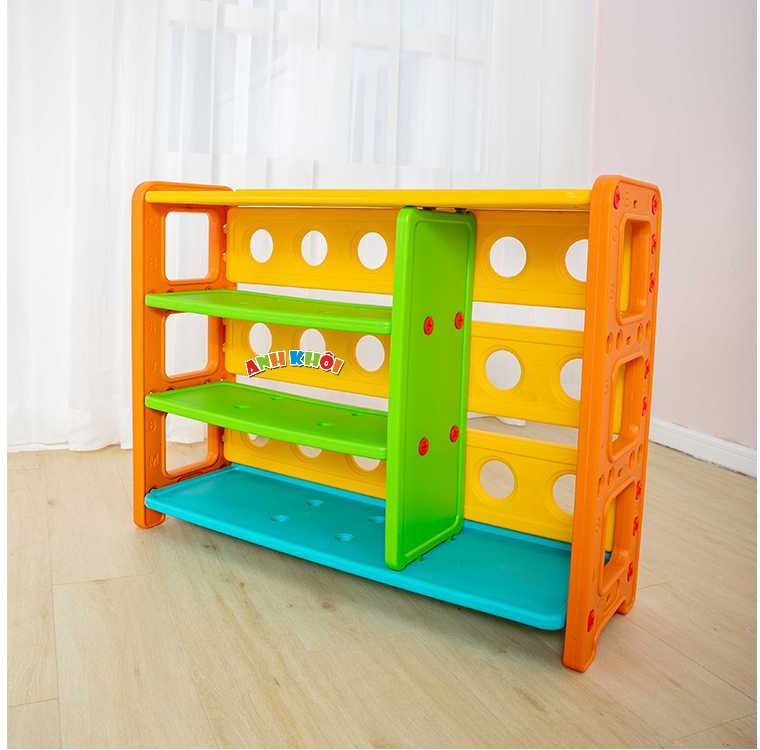 Kệ nhựa mầm non 4 khoang AK0405