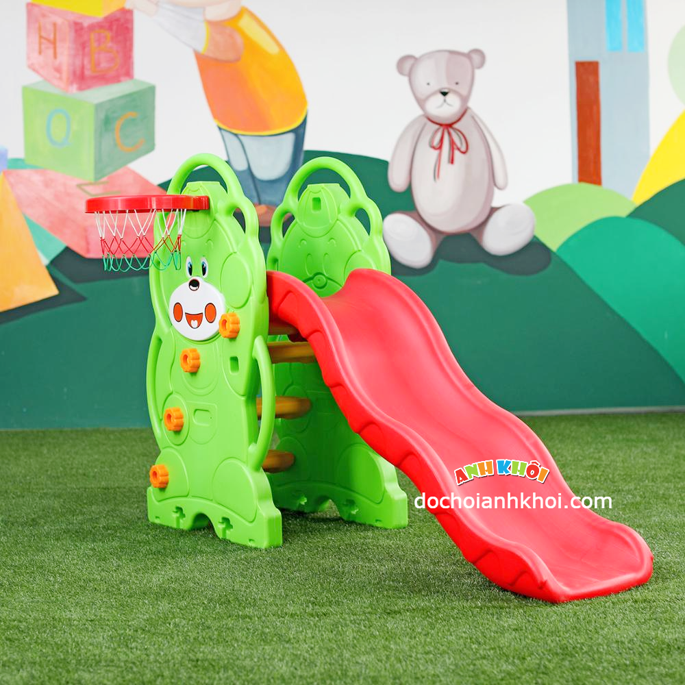 Cầu trượt bóng rổ con Gấu 
