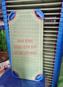 Giường lưới xanh rêu G007