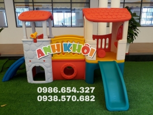 Cầu trượt 2 khối trắng  CT010