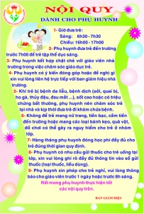 NỘI QUY PHỤ HUYNH