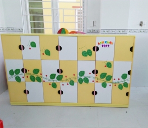Tủ cặp dép 21 ô bằng gỗ MFC