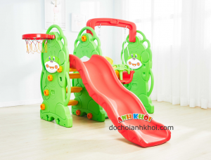 Cầu trượt xích đu con Gấu 