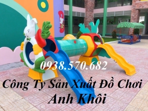 Cầu trượt xí ngầu đôi 079