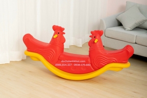 Bập bênh đôi con gà 2 mảnh BB12
