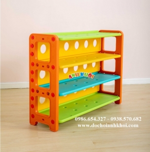 Kệ nhựa mầm non 3 tầng AK0403